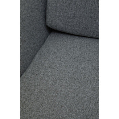 Grey Fabric Chair with Black Metal Legs