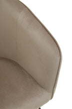 Mink Velvet Accent Chair with Wood Frame