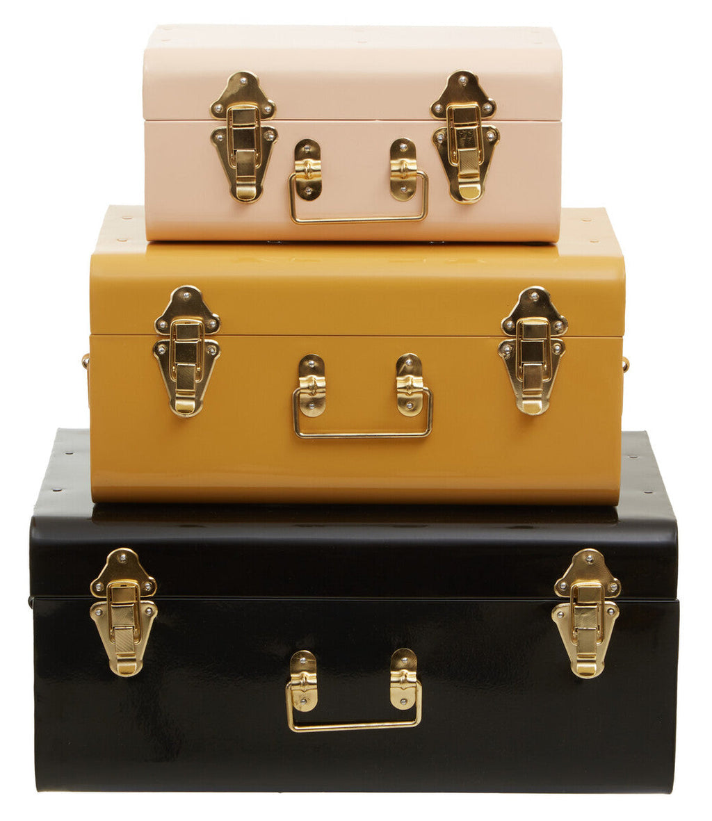 Set of Three Assorted Storage Trunks