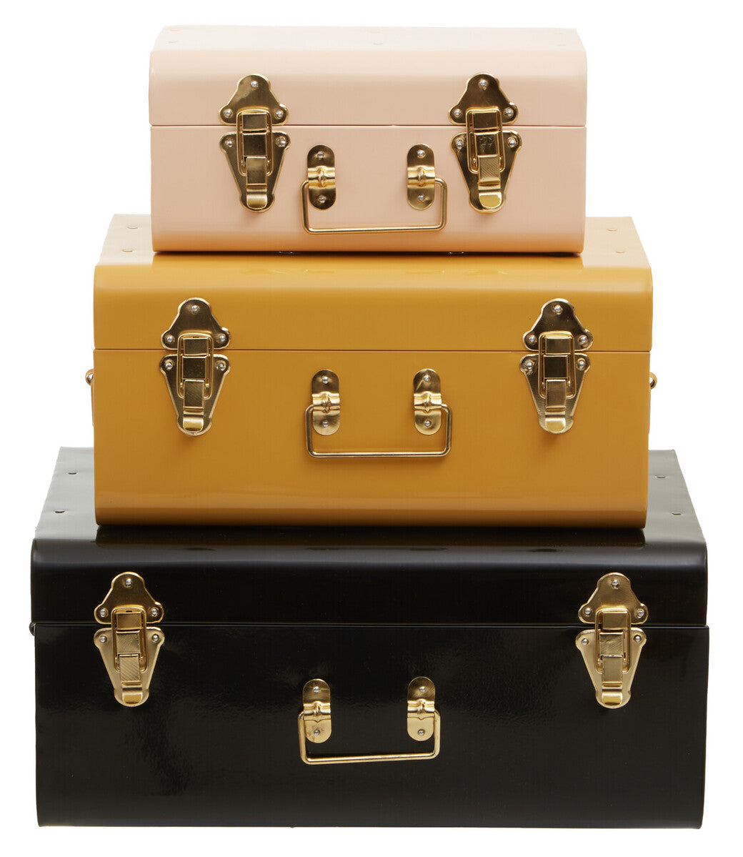 Set of Three Assorted Storage Trunks