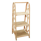 Three Tier Rattan Square Shelf Unit