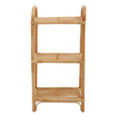 3 Tier Natural Rattan Shelf Unit