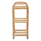 3 Tier Natural Rattan Shelf Unit