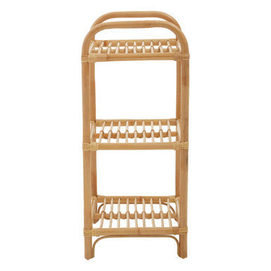 3 Tier Natural Rattan Shelf Unit