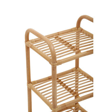 3 Tier Natural Rattan Shelf Unit