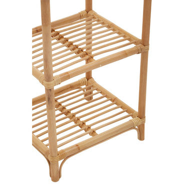 3 Tier Natural Rattan Shelf Unit