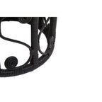 Black Natural Rattan Set of 2 Tables