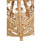 Large Natural Rattan Round Side Table