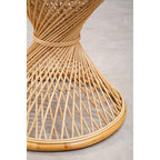 Natural Rattan Side Table with Twisted Design