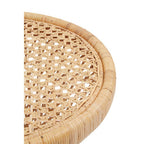 Natural Rattan Side Table with Twisted Design