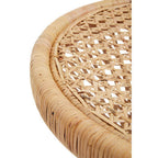 Natural Rattan Side Table with Twisted Design