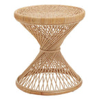 Natural Rattan Side Table with Twisted Design