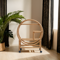 Three Tier Rattan Bar Trolley in Natural Finish
