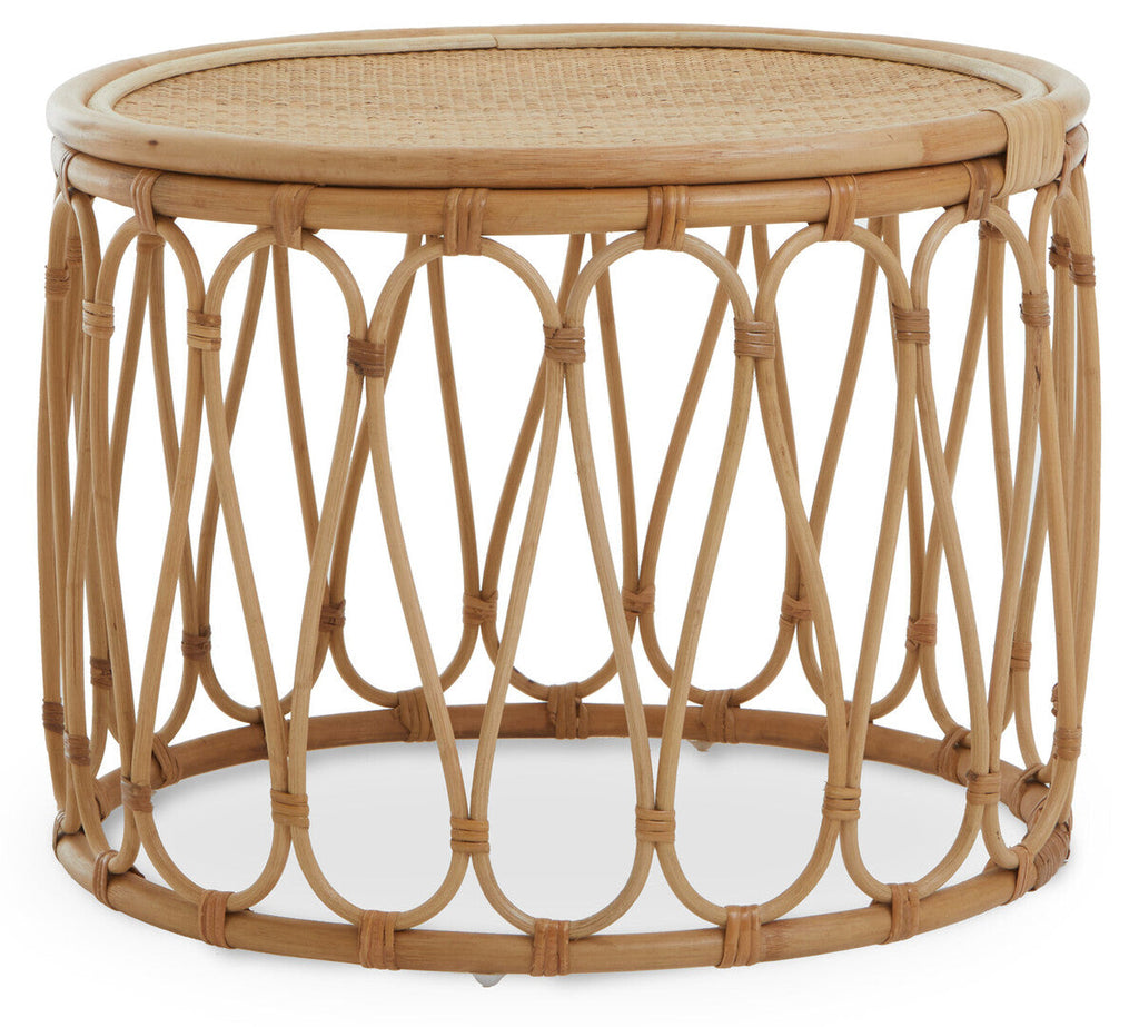 Natural Rattan Round Side Table