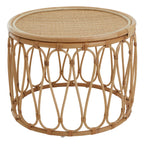 Natural Rattan Round Side Table