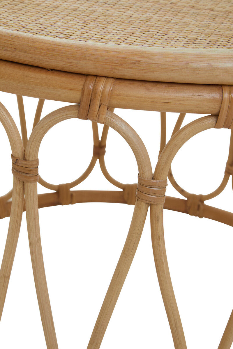 Natural Rattan Round Side Table