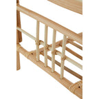 Natural Rattan Rectangular Coffee Table with Lower Storage Shelf