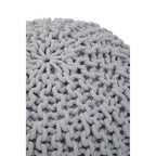 Grey Knit Pouffe
