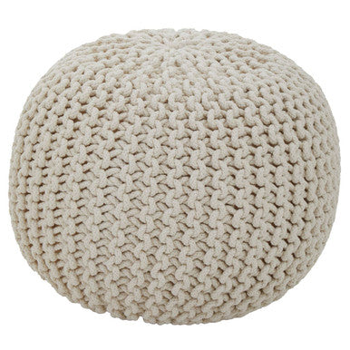 Knit Cream Pouffe