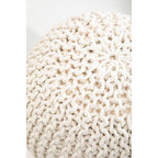 Knit Cream Pouffe