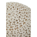 Knit Cream Pouffe