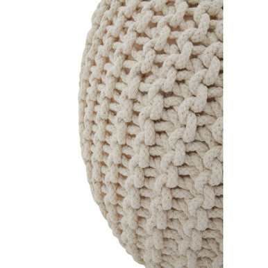 Knit Cream Pouffe
