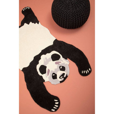 Knit Black Pouffe