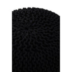 Knit Black Pouffe