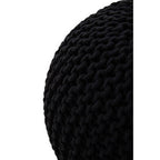 Knit Black Pouffe
