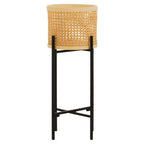 Small Rattan Planter with Metal Stand
