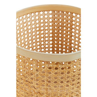 Large Rattan Planter with Metal Stand