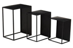 Black Metal Set of 3 Nesting Side Tables