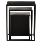 Black Metal Set of 3 Nesting Side Tables