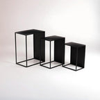 Black Metal Set of 3 Nesting Side Tables