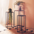 Black Metal Set of 3 Nesting Side Tables