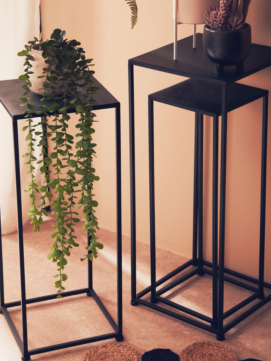 Black Metal Set of 3 Nesting Side Tables