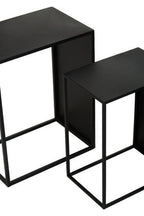 Black Metal Set of 3 Nesting Side Tables