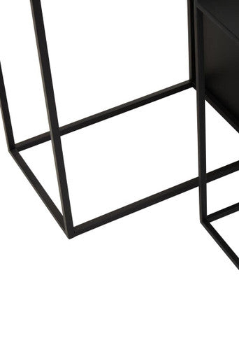 Black Metal Set of 3 Nesting Side Tables