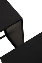 Black Metal Set of 3 Nesting Side Tables