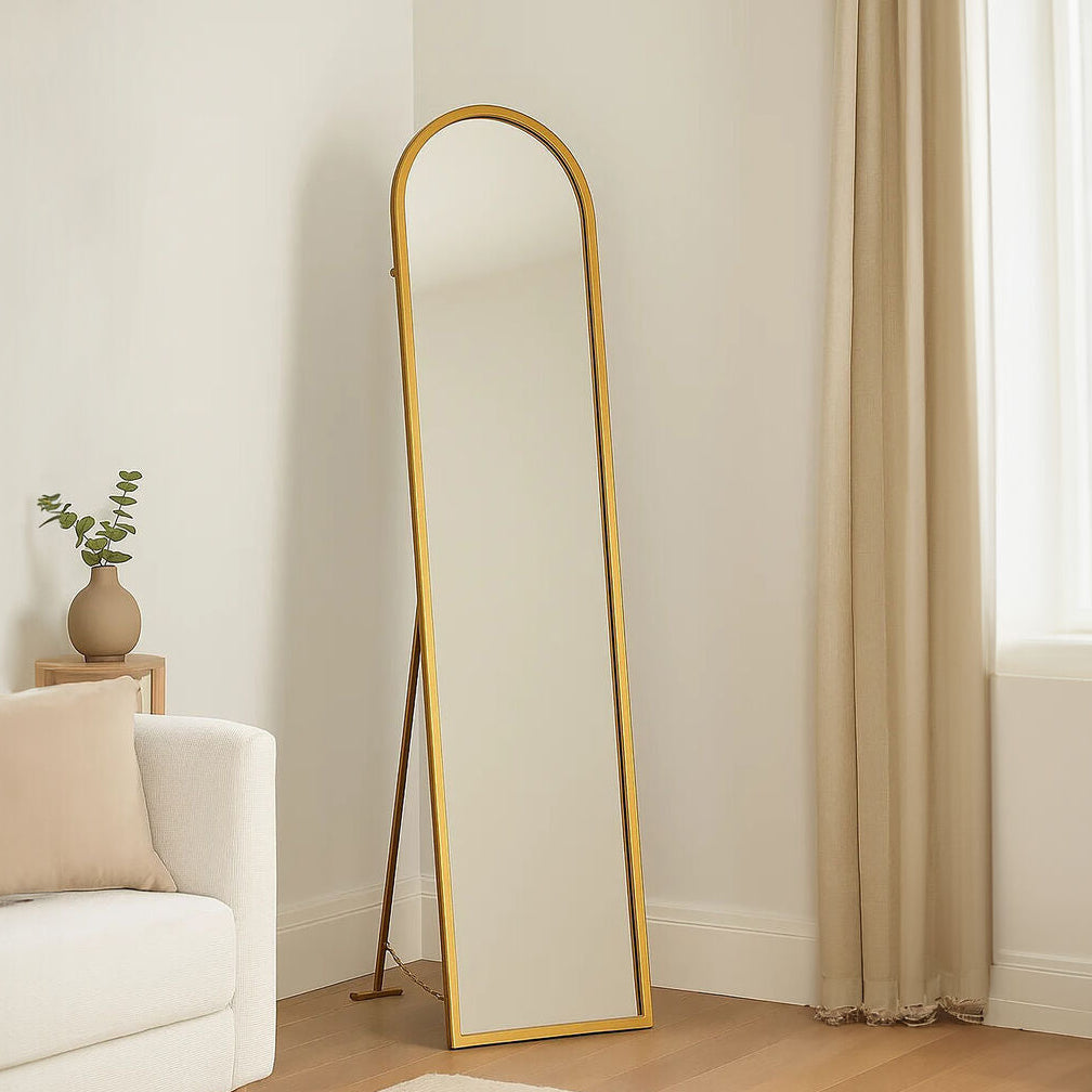 Gold Finish Floor Mirror