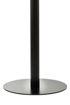 Clear Glass Round Dining Table with Black Finish Base