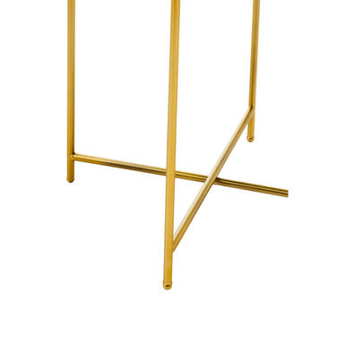 Black and Gold Finish Round Tray Side Table