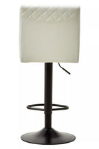 High Back White Leather Effect Bar Chair
