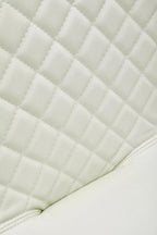 High Back White Leather Effect Bar Chair