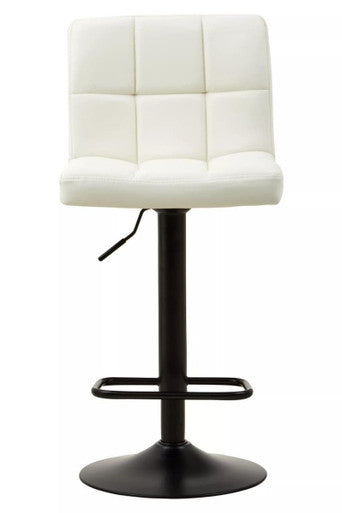 White Faux Leather Bar Chair