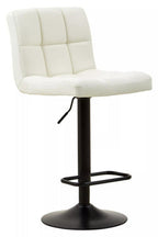 White Faux Leather Bar Chair