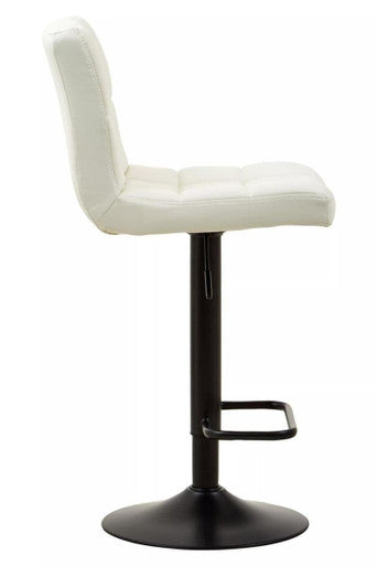 White Faux Leather Bar Chair