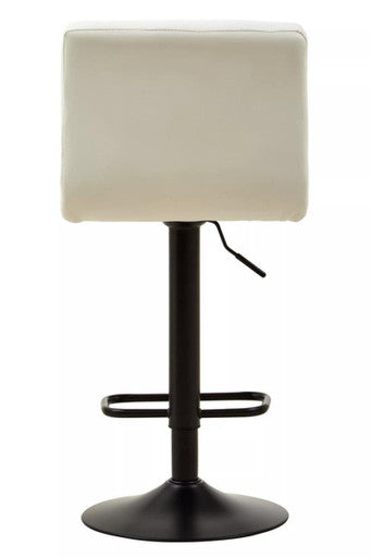 White Faux Leather Bar Chair