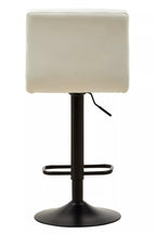 White Faux Leather Bar Chair