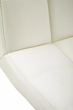 White Faux Leather Bar Chair